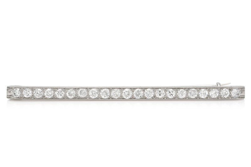 Antique Art Deco 1920s Tiffany & Co. 1.80 Carat Diamond Bar Pin