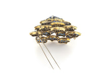 Vintage 1980s Verdura 20.01 Carat Sapphire Flower Brooch with Diamonds