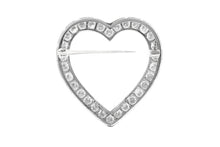 Vintage 1950s Tiffany & Co. 3.00 Carat Diamond Heart Brooch