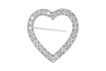 Vintage 1950s Tiffany & Co. 3.00 Carat Diamond Heart Brooch