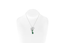 Vintage 1960s Harry Winston Diamond Cluster and Emerald Drop Brooch Pendant