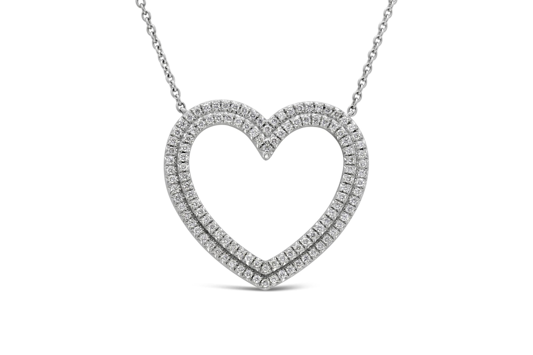 Tiffany & Co. Metro Diamond Heart Pendant Necklace
