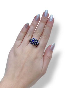 Oscar Heyman Sapphire and Diamond Dome Ring
