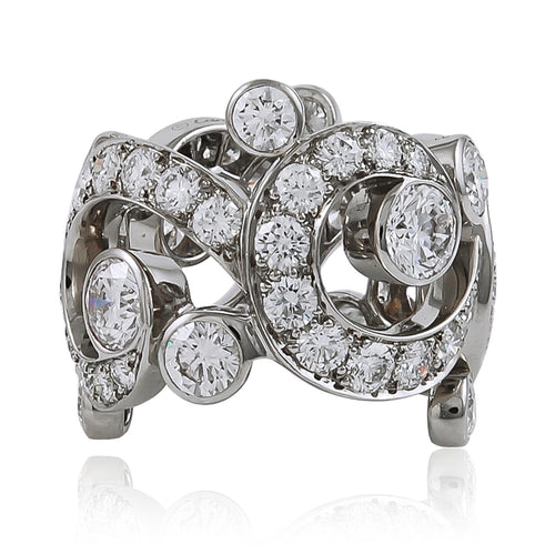 CARTIER Platinum Diamond Openwork “Boudoir” Ring