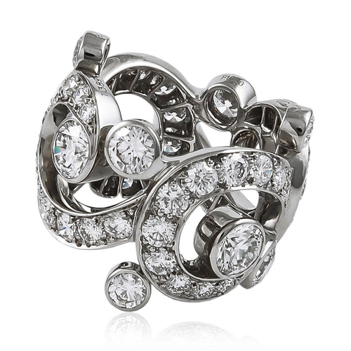 CARTIER Platinum Diamond Openwork “Boudoir” Ring