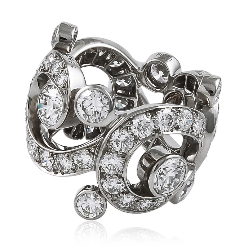 CARTIER Platinum Diamond Openwork “Boudoir” Ring