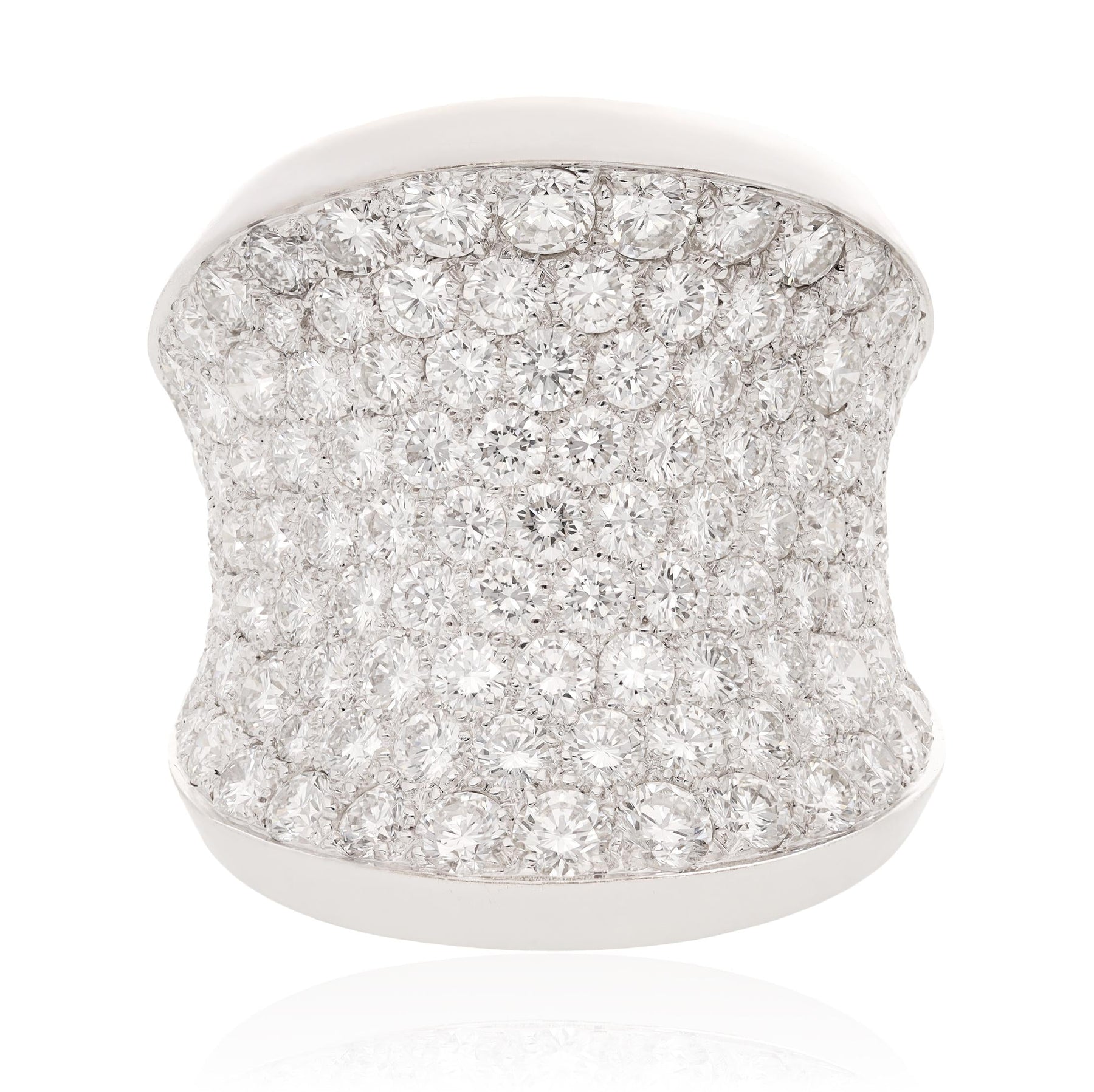 CARTIER 18K White Gold Diamond “Chalice” Ring