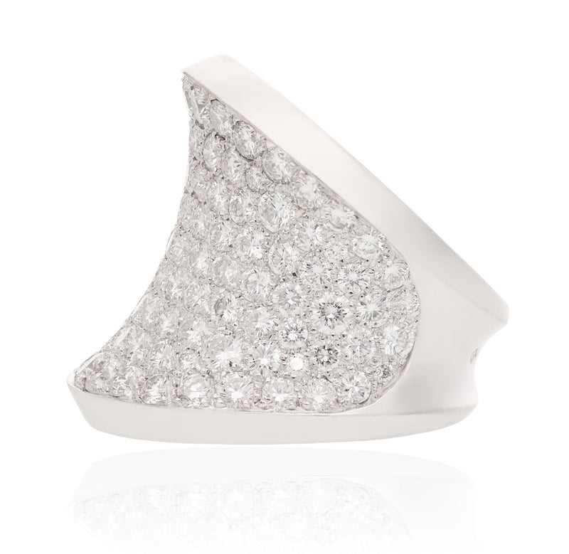 CARTIER 18K White Gold Diamond “Chalice” Ring