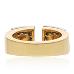 DAVID WEBB Gap Ring, Black Enamel