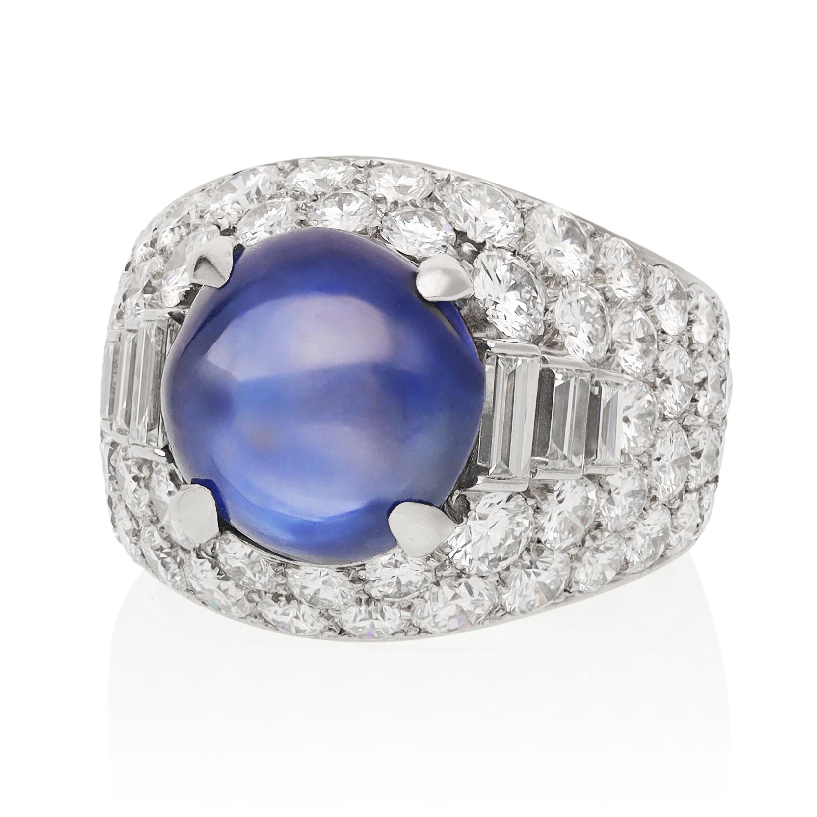 BULGARI Trombino Cabochon Sapphire and Diamond Ring
