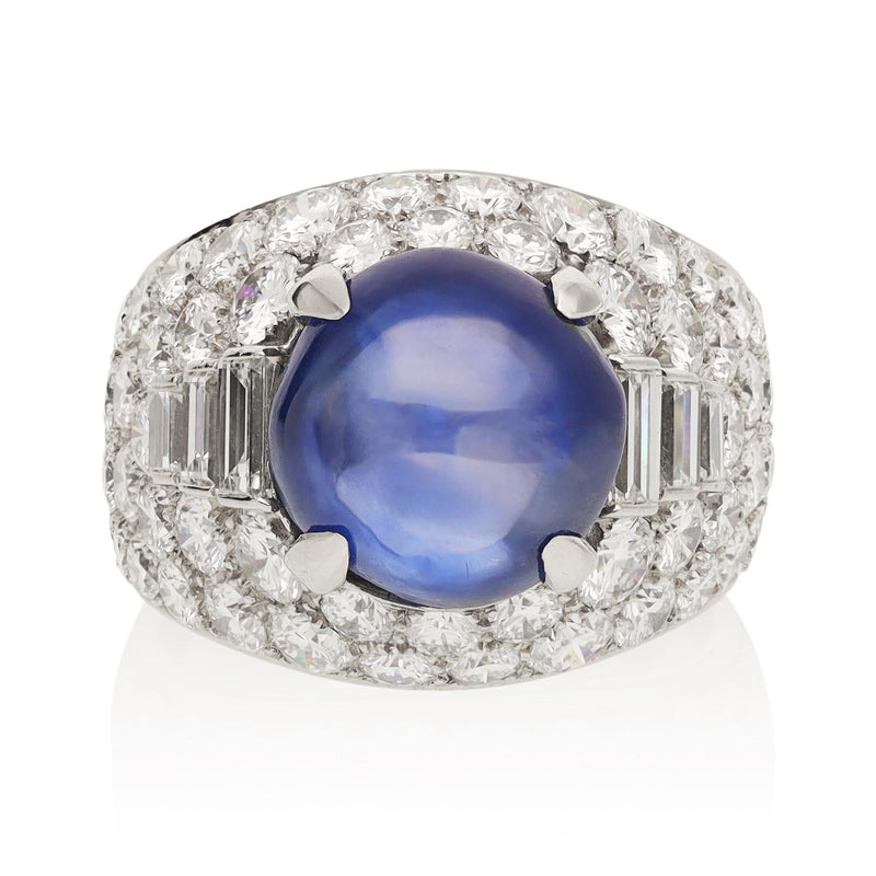 BULGARI Trombino Cabochon Sapphire and Diamond Ring