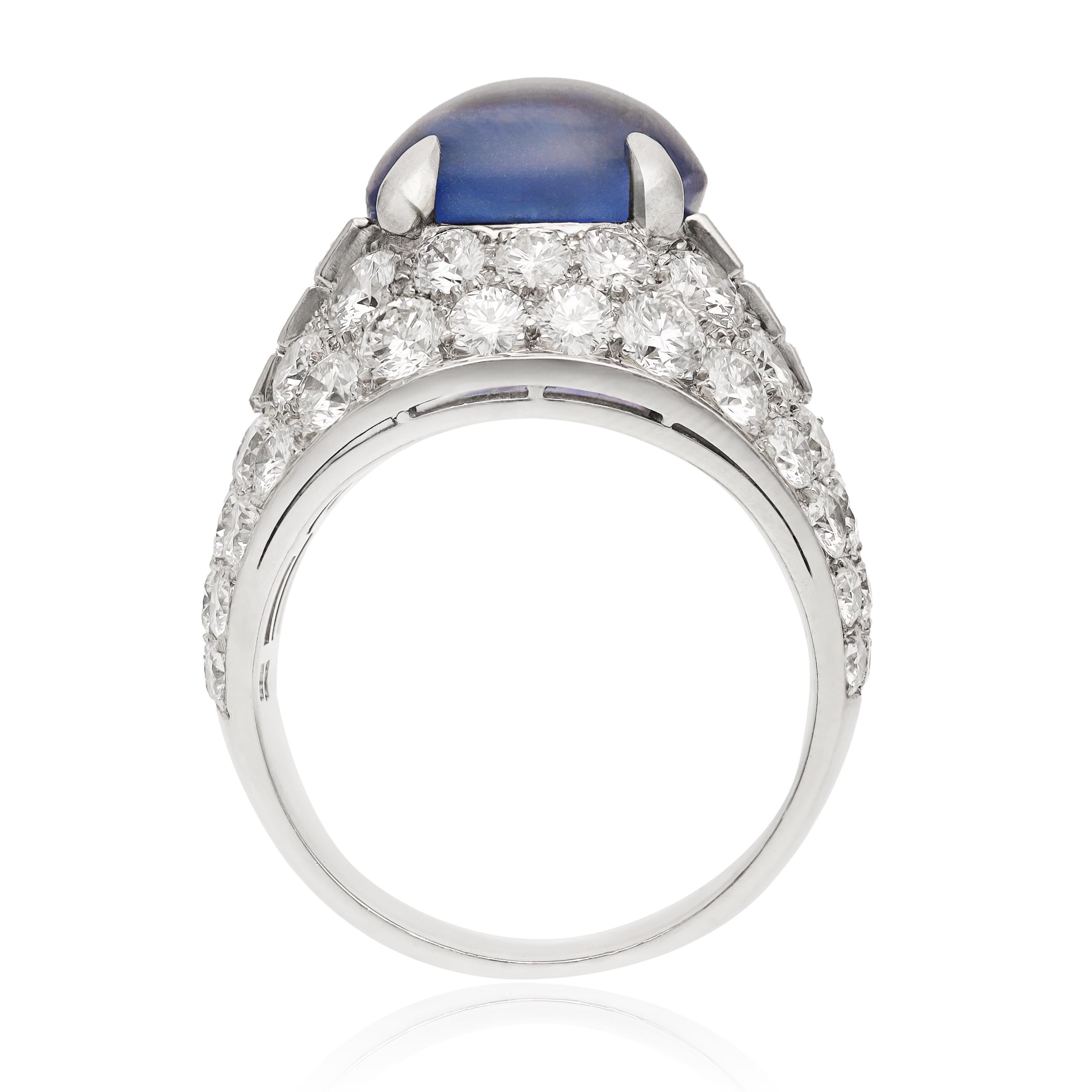 BULGARI Trombino Cabochon Sapphire and Diamond Ring