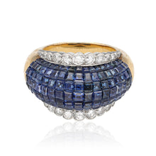 VAN CLEEF & ARPELS Sapphire and Diamond Myster Set Ring