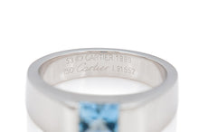 Vintage 1990s Cartier Aquamarine Tank Ring