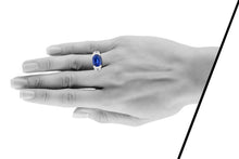 Vintage 1970s Cartier 13.00 Carat Ceylon Sapphire Panthere Ring with Diamonds