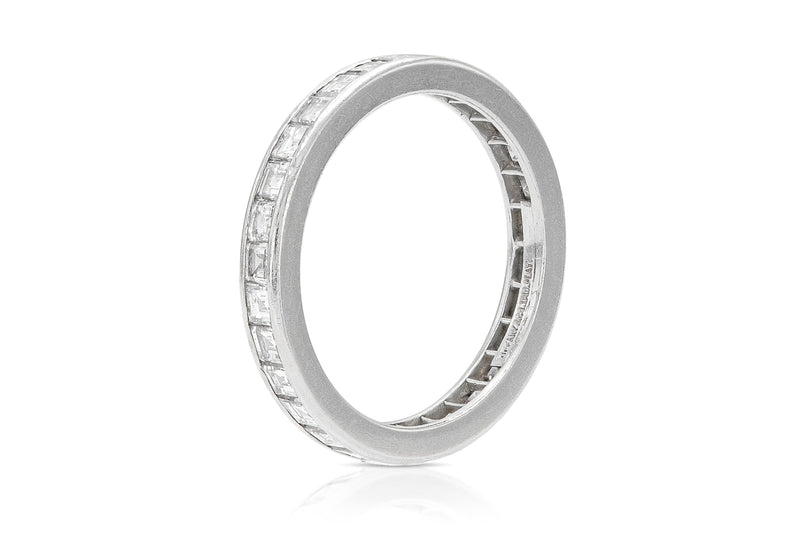 Vintage Tiffany & Co. 2.10 Carat Square Cut Diamond Eternity Band
