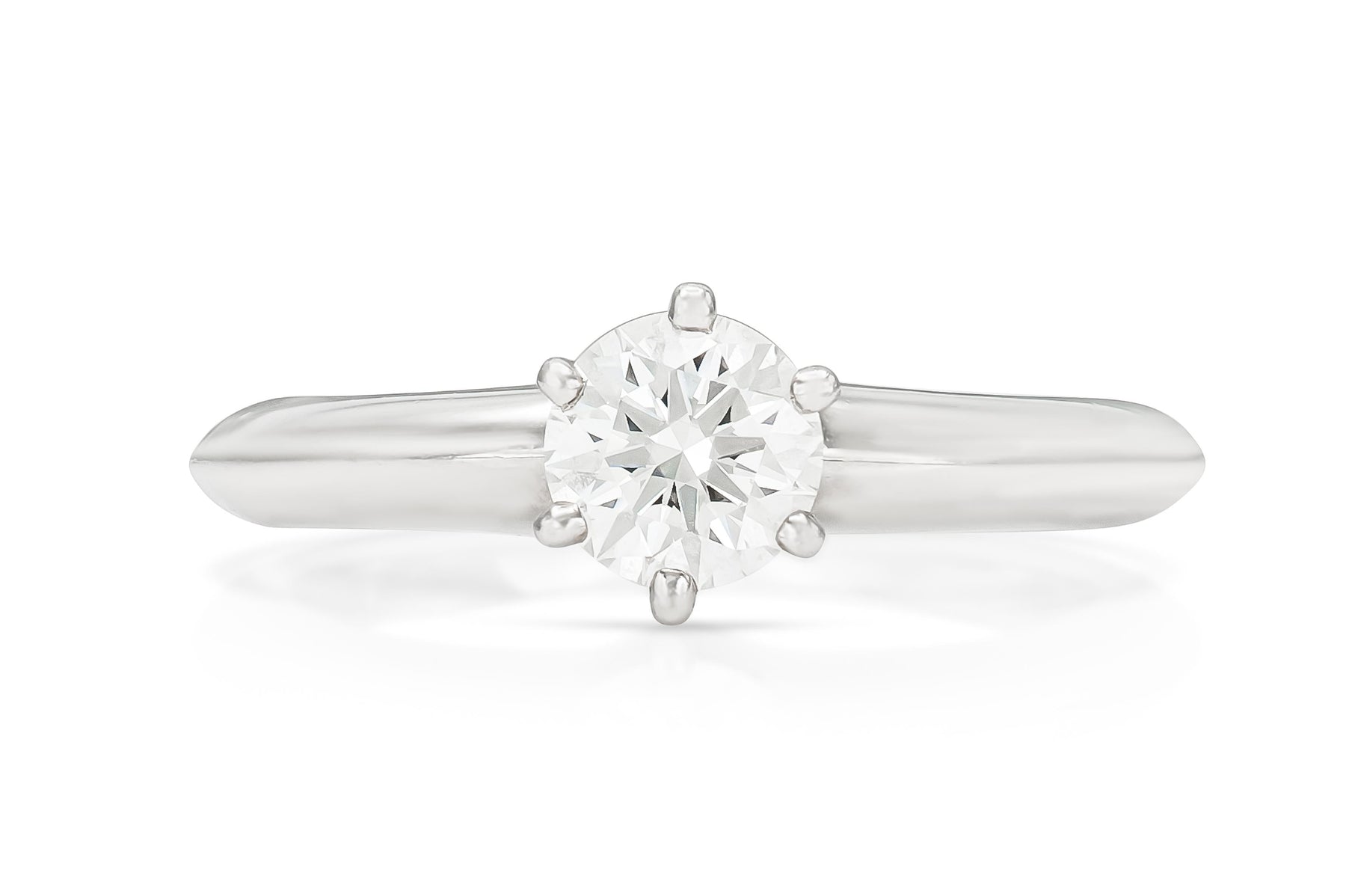 Tiffany & Co. 0.52 Carat Diamond Solitare Engagement Ring