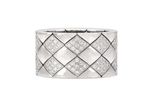 Chanel Matelasse Quilted Semi-Flexible Ring with Diamonds