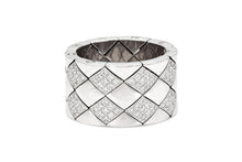 Chanel Matelasse Quilted Semi-Flexible Ring with Diamonds