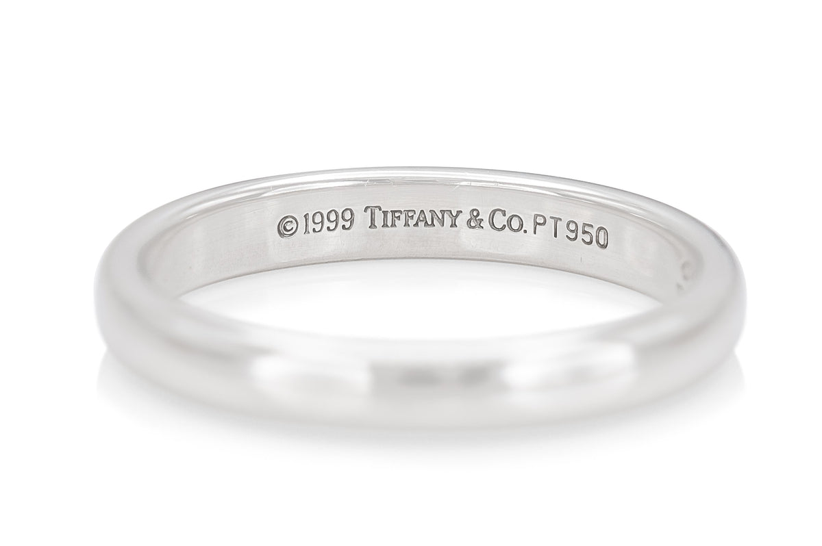 Vintage 1990s Tiffany & Co. Platinum Wedding Band