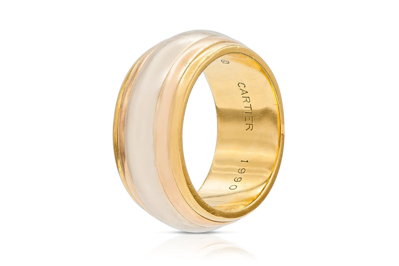 Vintage 1990s Cartier Tri-Color Gold Band