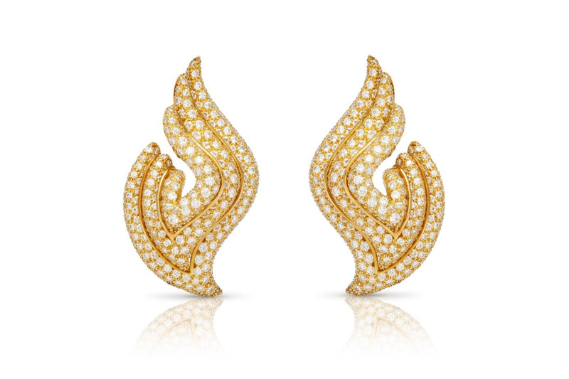 Vintage 1980s Henry Dunay 11.00 Carat Diamond Earrings