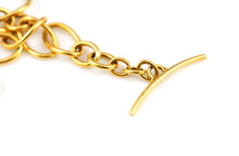 Faraone Mennella Wood & Gold Cross Pendant Link Necklace