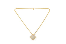 3.50 Carat Diamond Pave Puff Heart Pendant Necklace