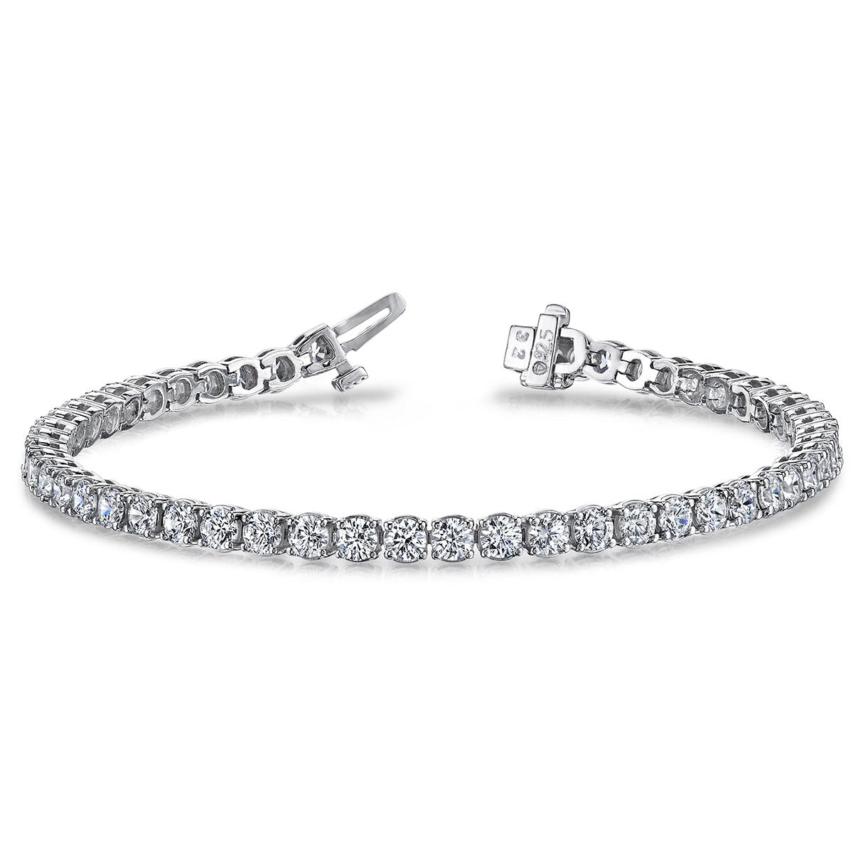 T0512112W - 12CT 18K White Gold Tennis Bracelet