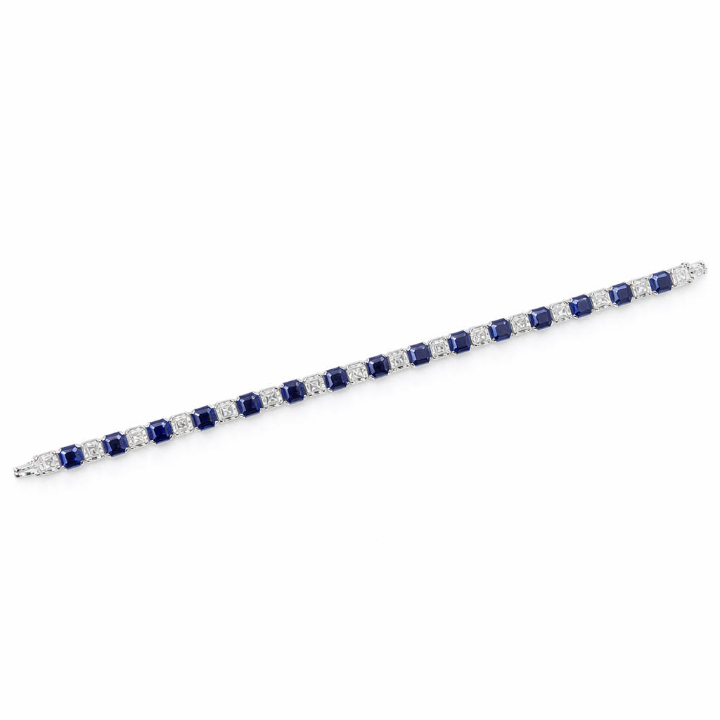 ASB156934 - Bracelet 14KW/5.9G 21SAPP-8.50CT 21RD-6.52CT