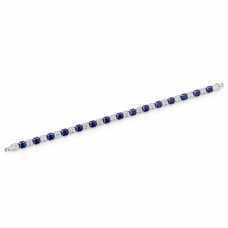 ASB156934 - Bracelet 14KW/5.9G 21SAPP-8.50CT 21RD-6.52CT
