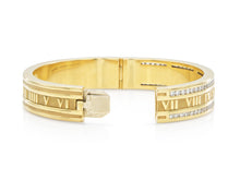 Vinatge 1990s Tiffany & Co. Atlas Roman Numeric Bracelet with Diamonds