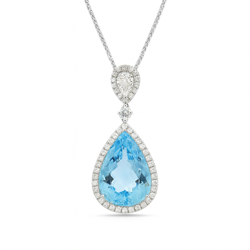 CP056749-AQ - 18KW/4.8G 1AQUA-14.90CT 1PR-0.70CT 52RD-1.00CT
