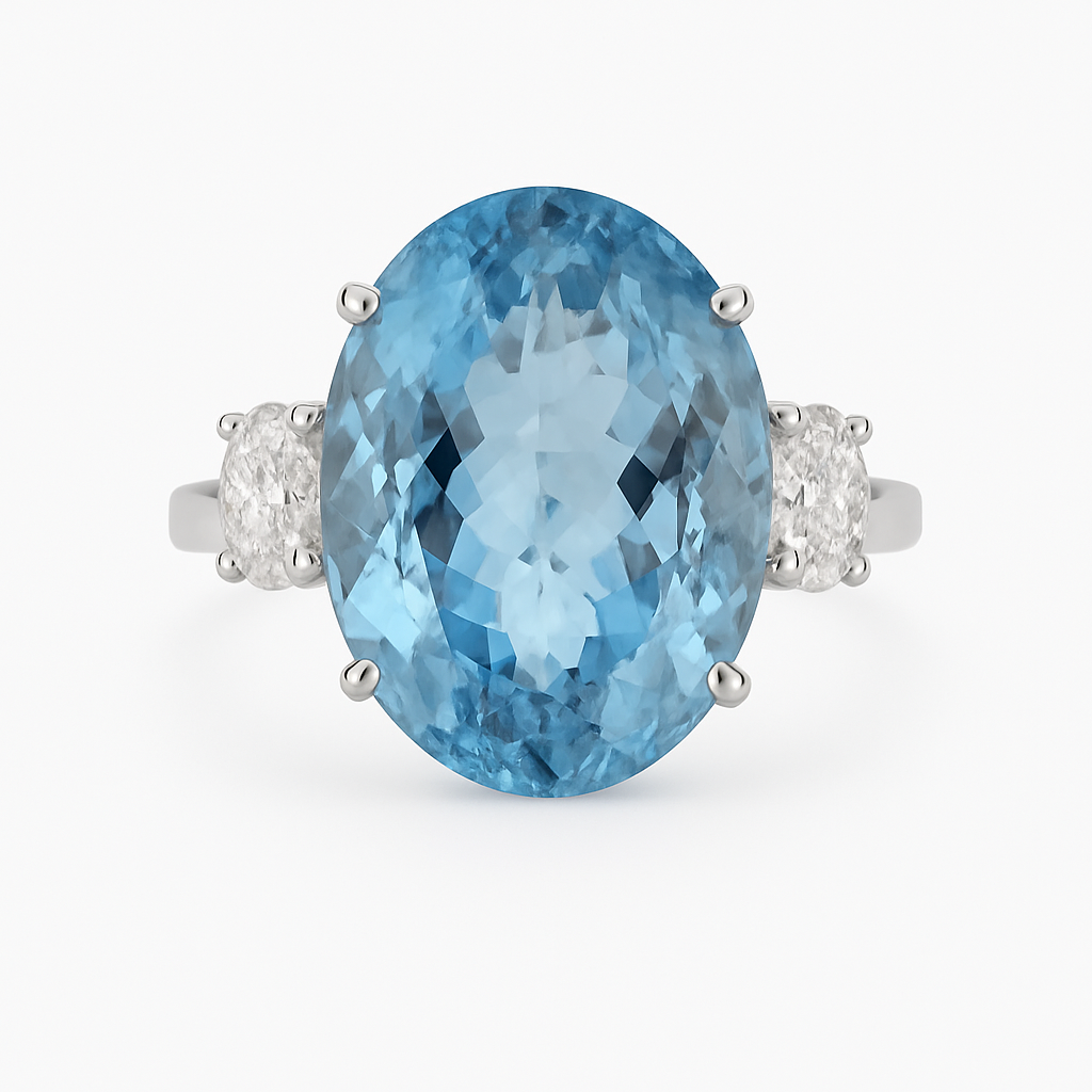 CR056655-AQ - 18KW 1AQUA-14.69CT 2OV-1.06CT