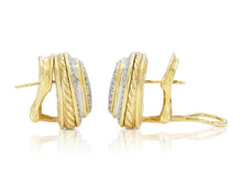 Vintage 1990s David Yurman 4.00 Carat Diamond Pave Square Earrings