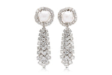 Vintage 1960s David Webb Pearl and Detachable Bombe Diamonds Dangle Earrings