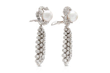 Vintage 1960s David Webb Pearl and Detachable Bombe Diamonds Dangle Earrings