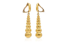 Vintage 1970s Lalaounis Hammered Bubbles Dangle Earrings