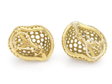 Vintage 1980s Angela Cummings Gold Studios Perforations Free Form Earrings