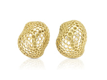 Vintage 1980s Angela Cummings Gold Studios Perforations Free Form Earrings