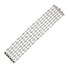 CARTIER 18K White Gold Diamond Wide Mesh Bracelets