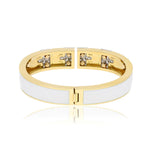 DAVID WEBB Lane Bracelet, White Enamel