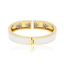 DAVID WEBB Lane Bracelet, White Enamel