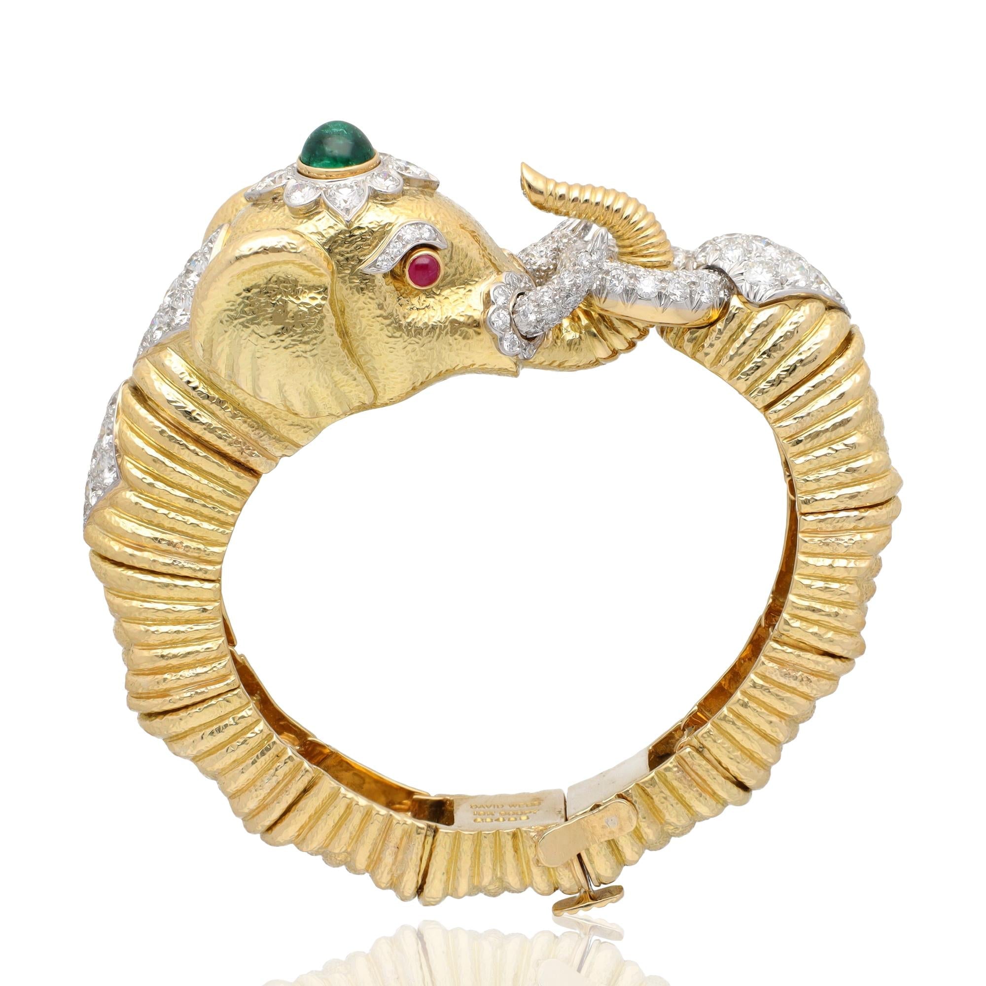 DAVID WEBB Elephant Bracelet