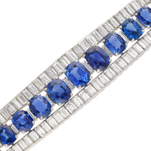 Van Cleef & Arpels Oval Sapphires and Baguette Diamond Bracelet Circa - 1938