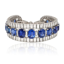 Van Cleef & Arpels Oval Sapphires and Baguette Diamond Bracelet Circa - 1938