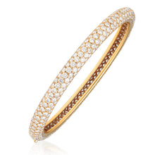 Cartier 18K Yellow Gold Diamond Pave Bangle Bracelet