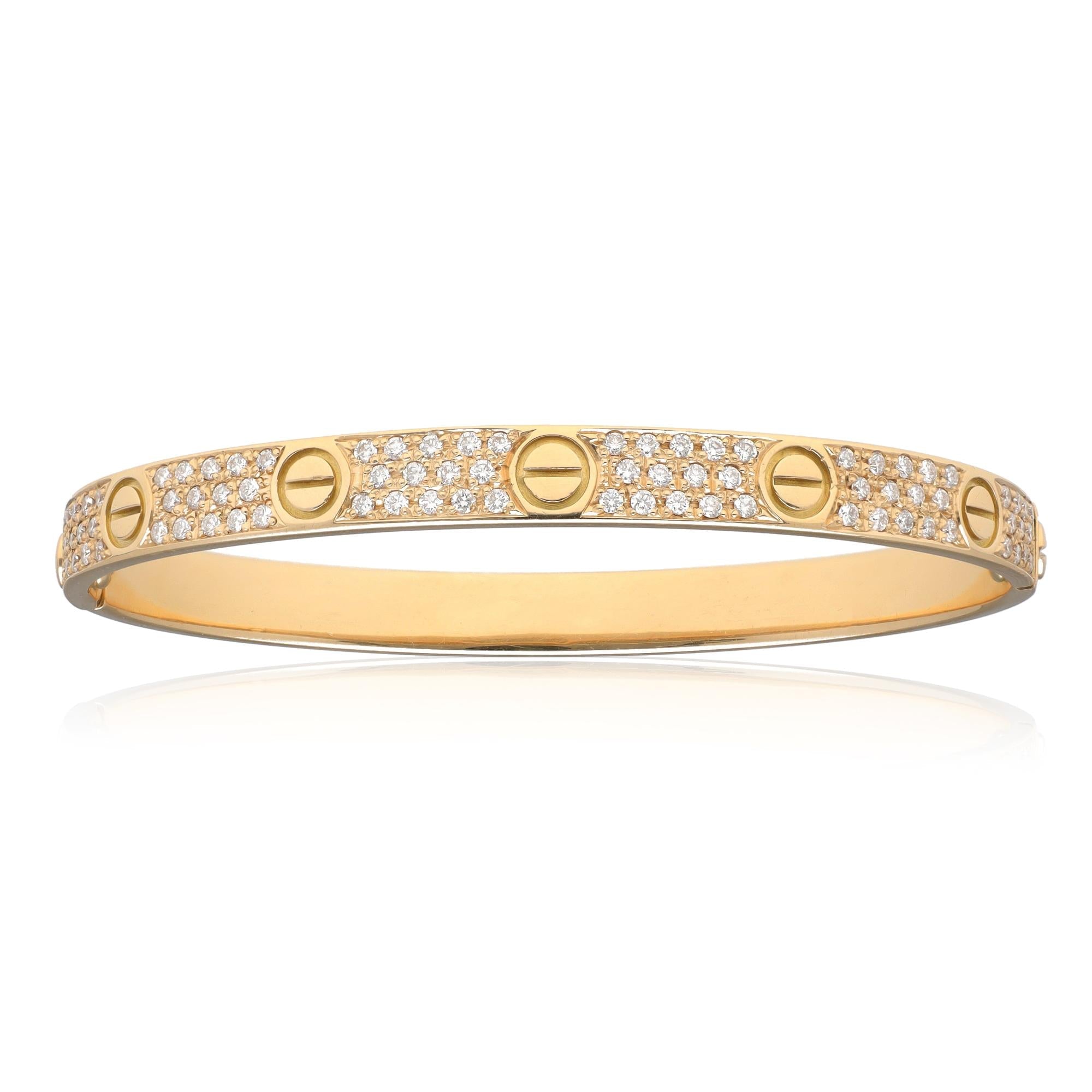 CARTIER Love Bracelet Diamond Pave