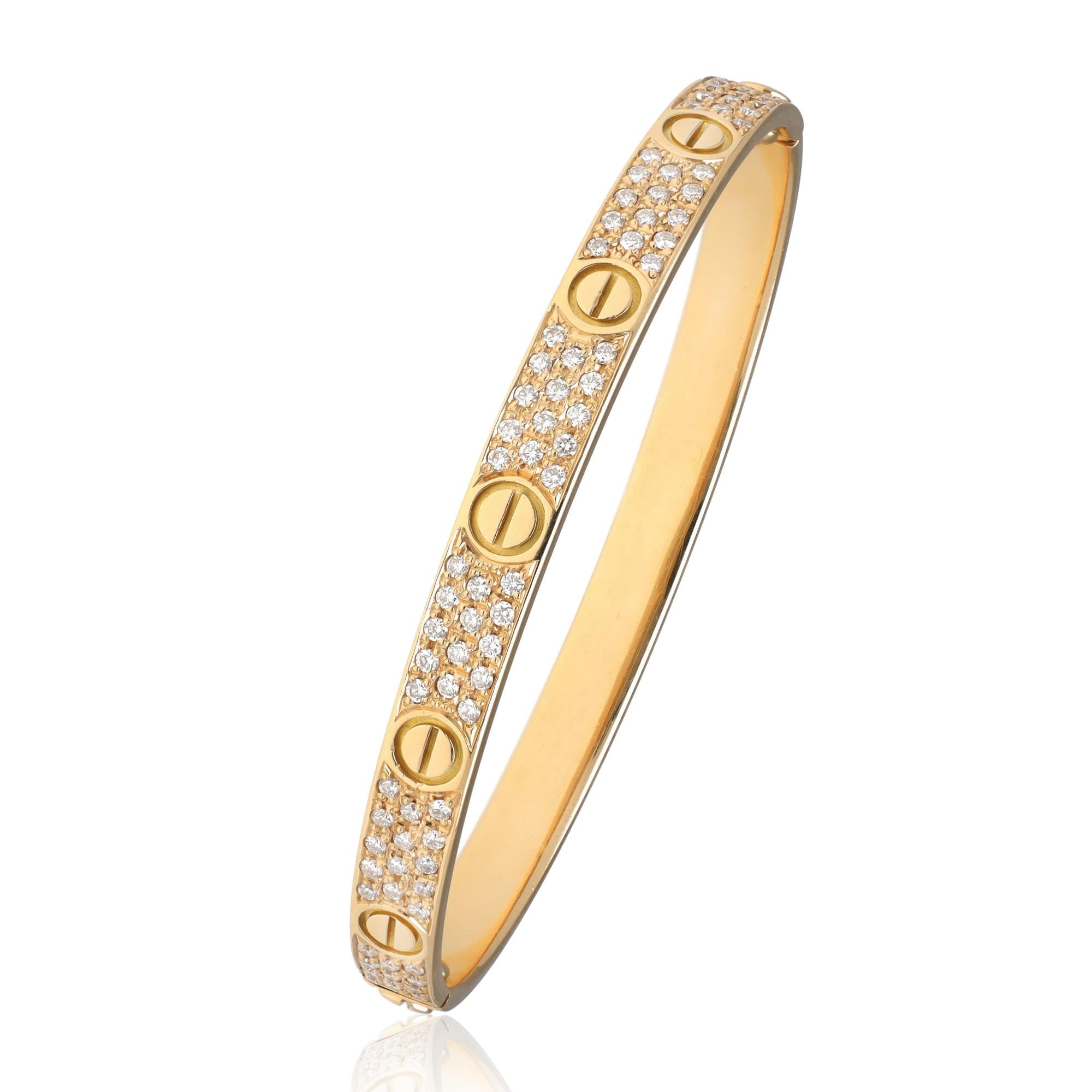 CARTIER Love Bracelet Diamond Pave