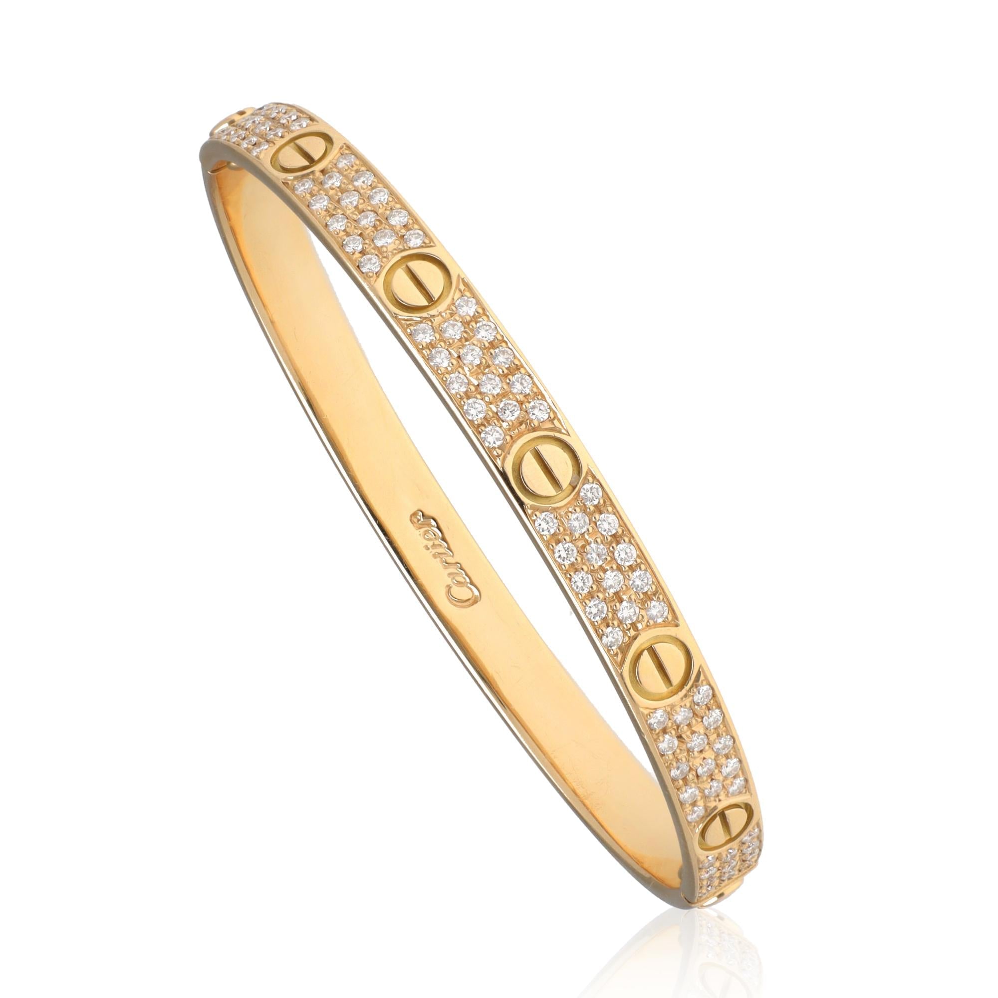 CARTIER Love Bracelet Diamond Pave